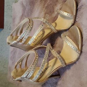 NIB Champagne Gold Heels